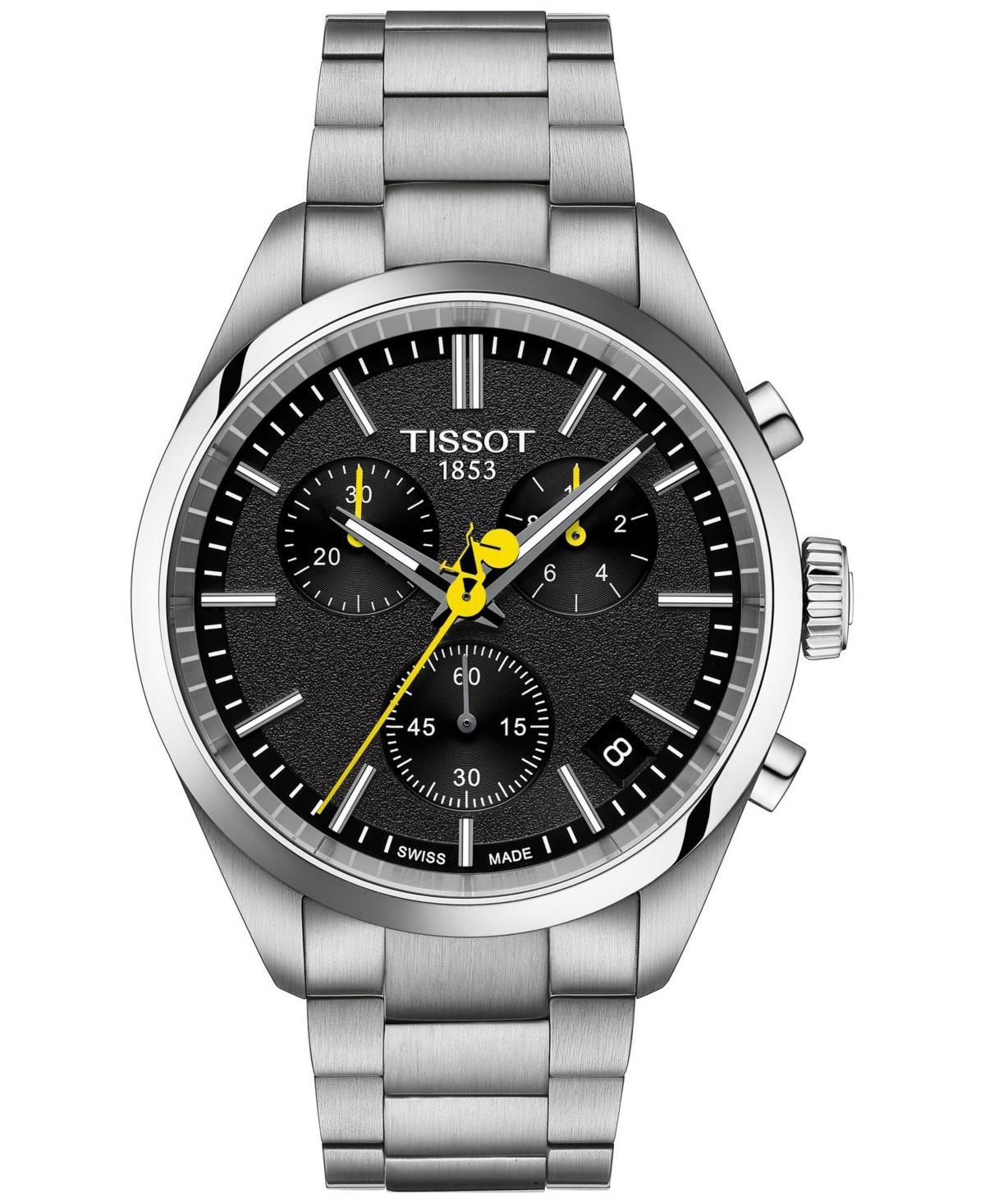 Tissot Mens Swiss Chronograph Pr 100 Tour De France Stainless Steel Bracelet Watch 40mm Product Image