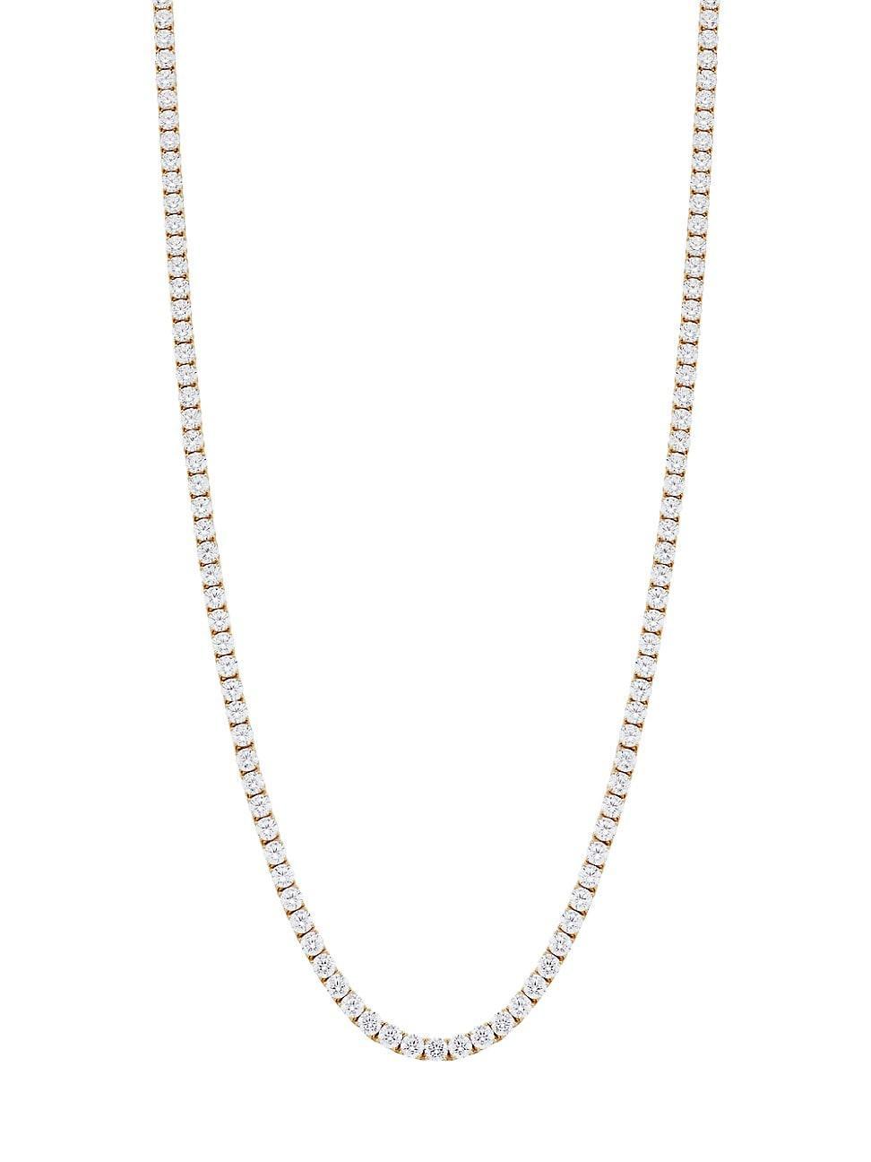 Womens Bubbly 18K-Gold-Plated & Cubic Zirconia Long Tennis Necklace Product Image