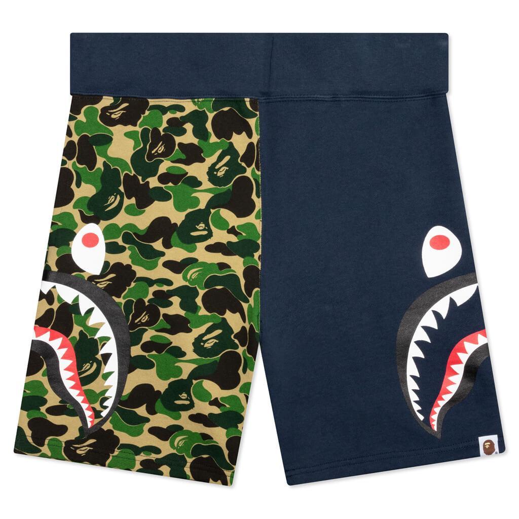 Abc Camo Side Shark Sweat Shorts - Green Male Product Image