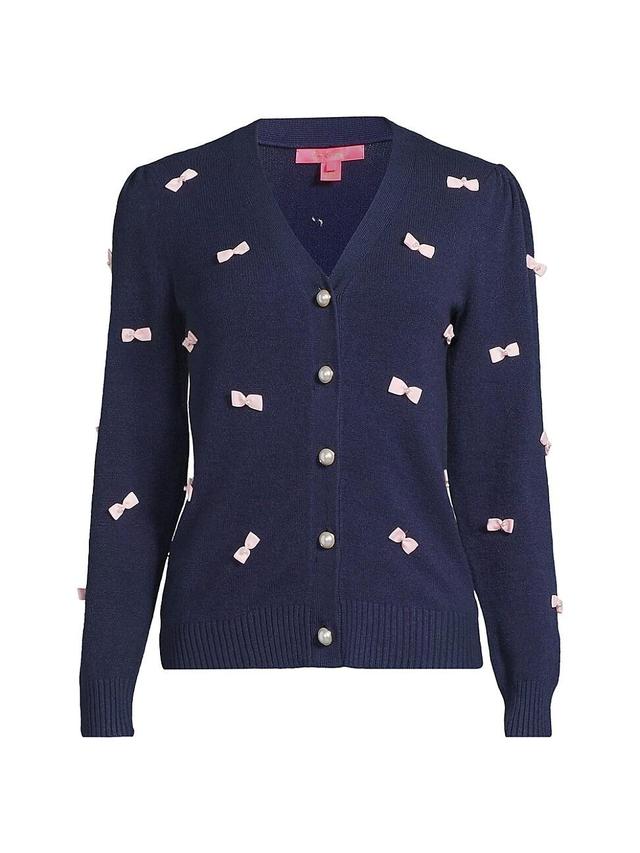 Womens Keane Bow-Embellished Knit Cardigan Product Image