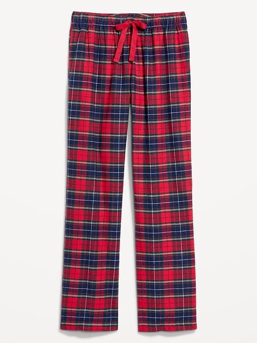 Mid-Rise Flannel Pajama Pants for Women Product Image