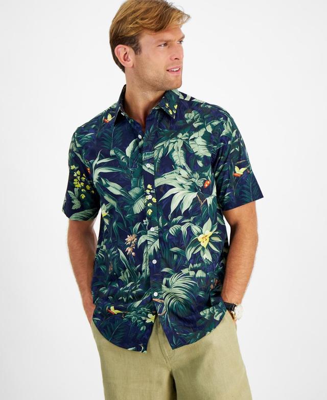 Club Room Mens Woven Alan Leaf-Pattern Shirt, Created for Macys Product Image