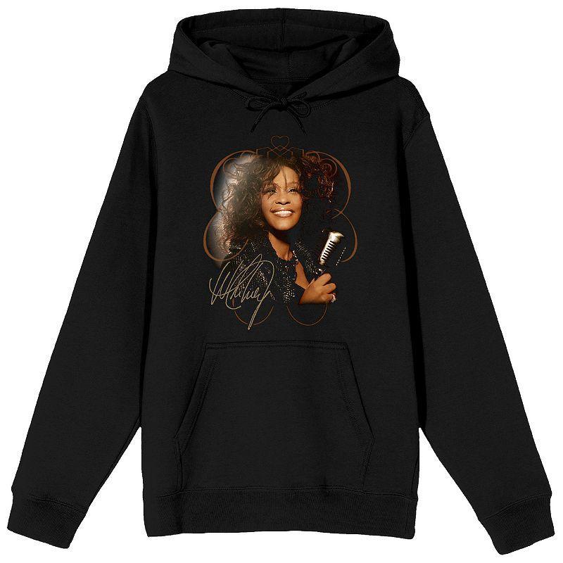 Mens Whitney Houston Face Graphic Hoodie Product Image