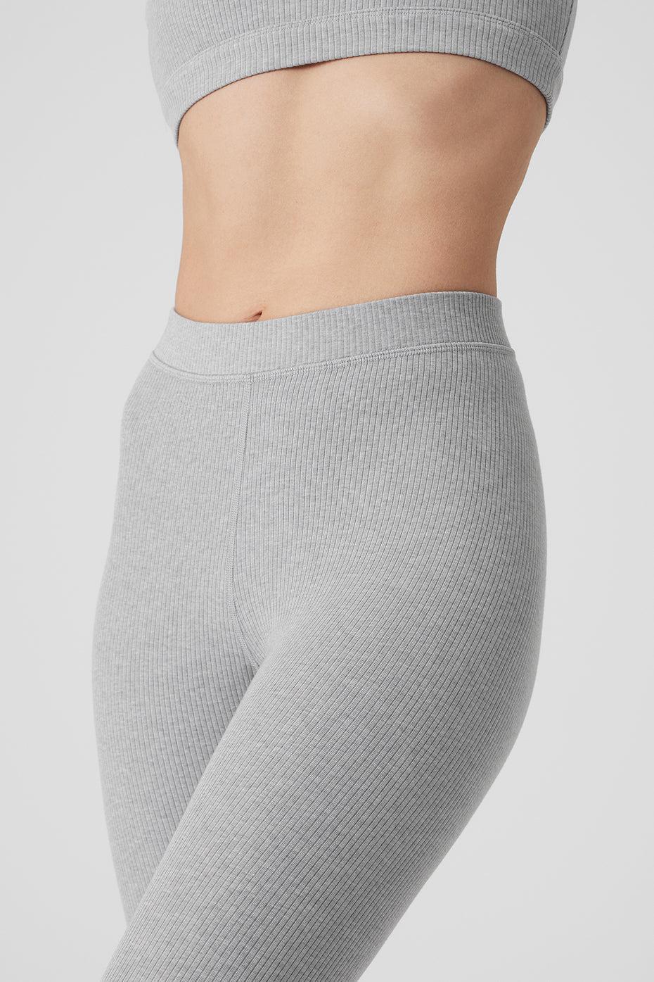 Ribbed High-Waist 7/8 Blissful Legging - Athletic Heather Grey Female Product Image