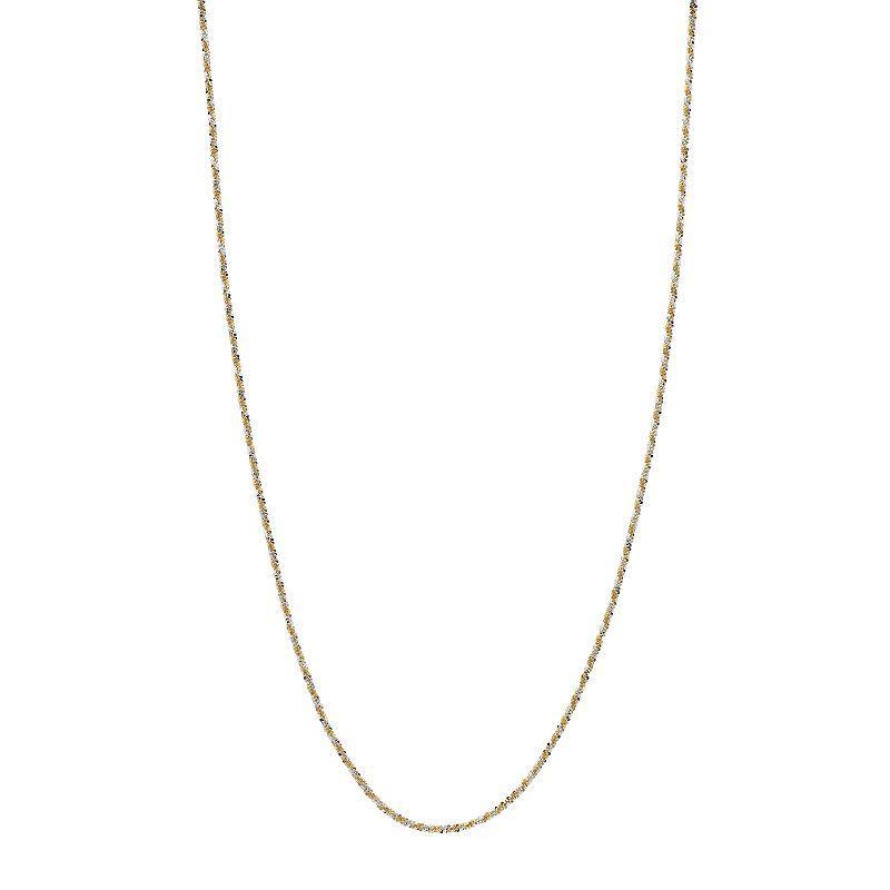 Primavera 24k Gold Over Silver Sparkle Chain Necklace, Womens Gold Tone Product Image