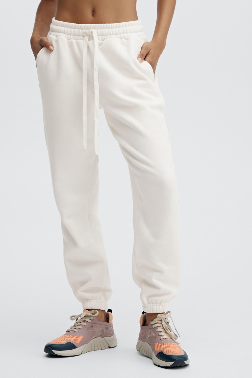 Fabletics Eco Go-To Sweatpant Womens white Size XXL Product Image