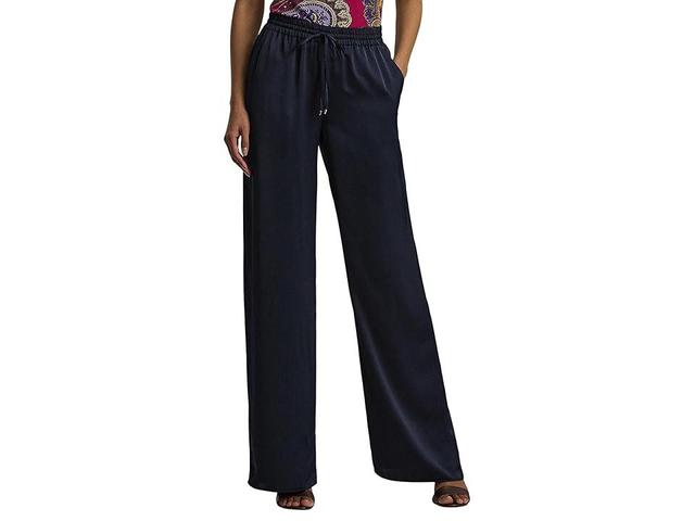 Lauren Ralph Lauren Womens Lightweight Satin Pants, Regular & Petite Product Image