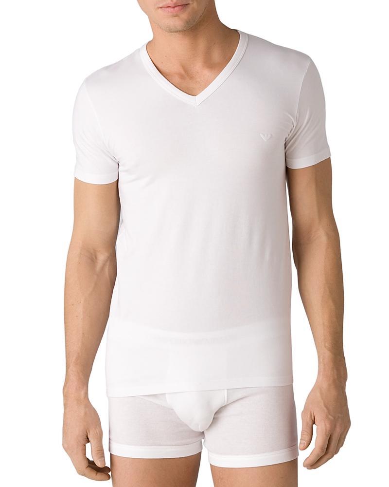 Mens Stretch Cotton V-Neck T-Shirt Product Image