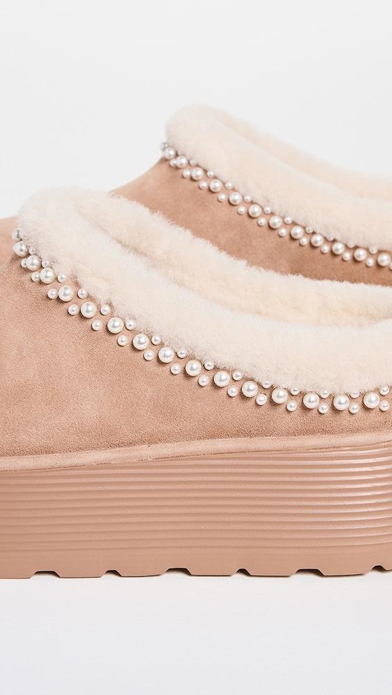 Stuart Weitzman Nellie Pearl Flatfrom Mules | Shopbop Product Image