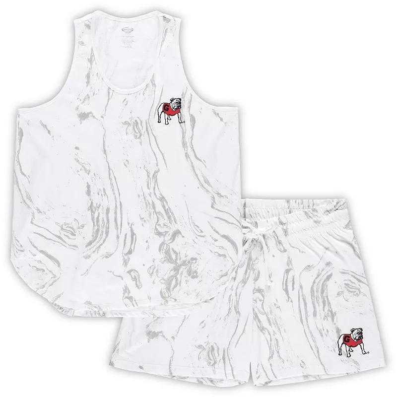 Womens Profile Georgia Bulldogs Plus Size Marble Tank and Shorts Set Product Image