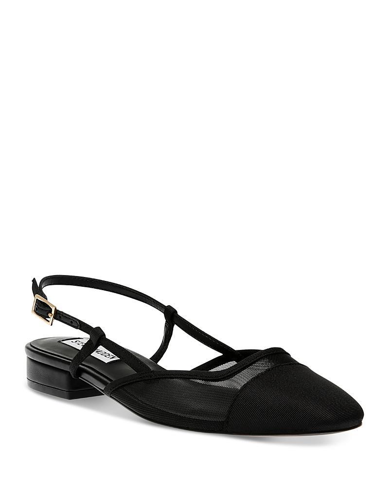 Steve Madden Belinda-M Mesh Suede Cap Toe Slingback Flats Product Image