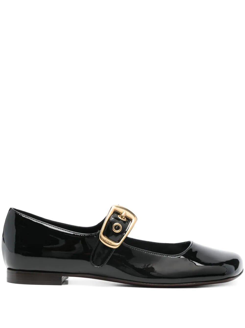 Buckled Ballet Flats In Schwarz product image