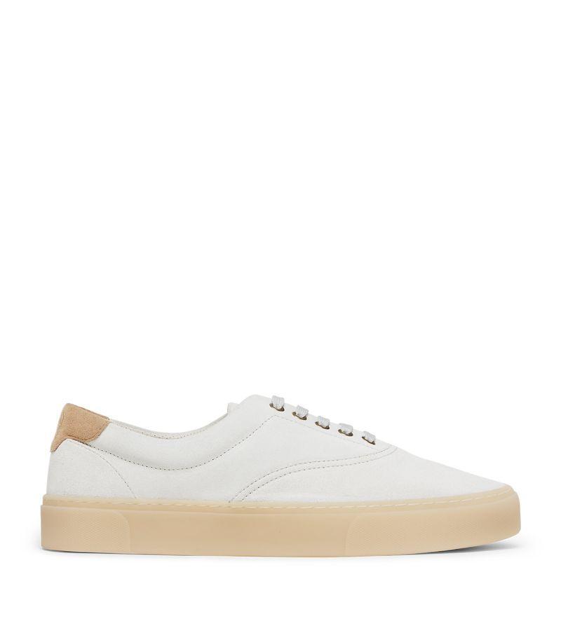 Suede Sneakers In White Product Image