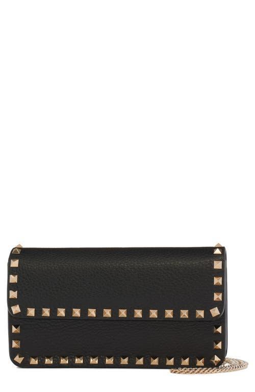 Valentino Garavani Rockstud Leather Wallet on a Chain Product Image