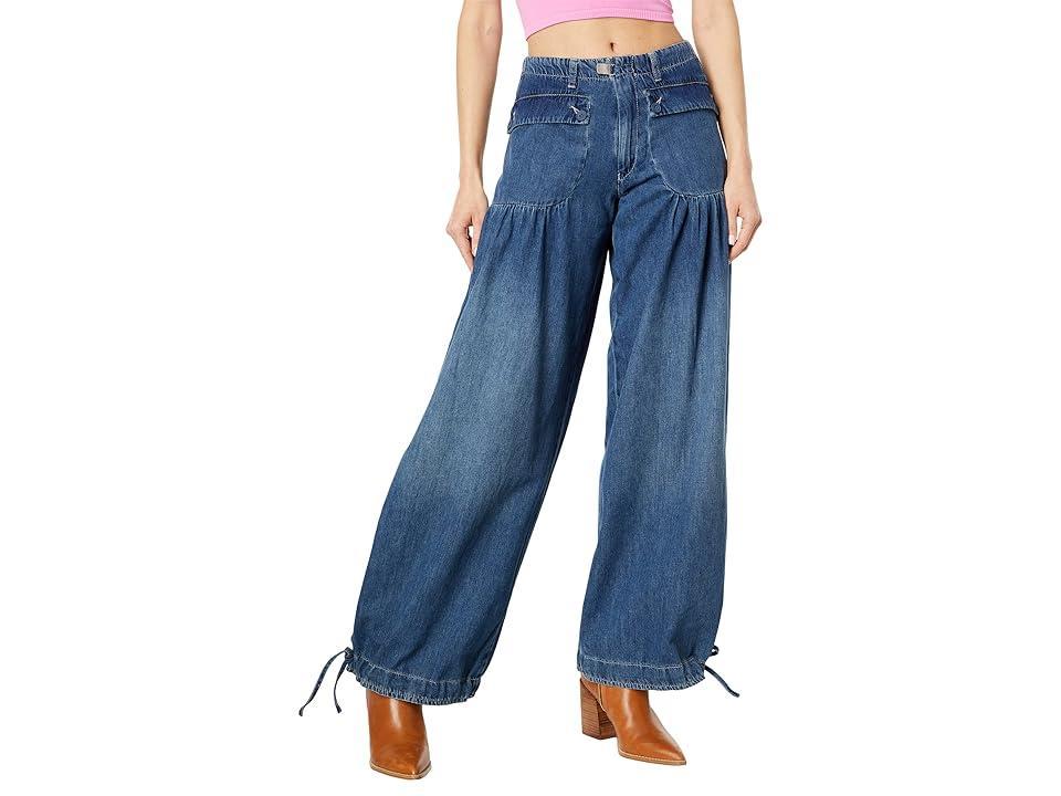 Free People Lotus High Waist Tie Hem Barrel Leg Jeans Product Image