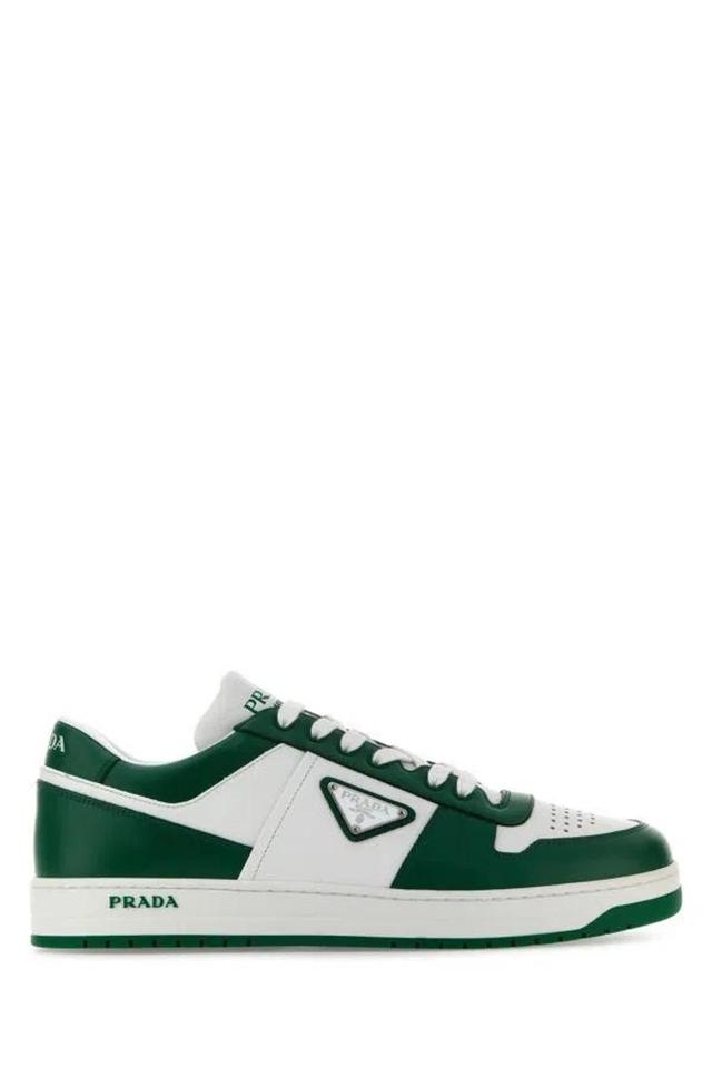 Two-tone Leather Downtown Sneakers In Multicolor Product Image