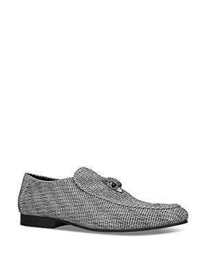 Kurt Geiger London Mens Hugh Eagle Head Herringbone Slip On Loafers Product Image