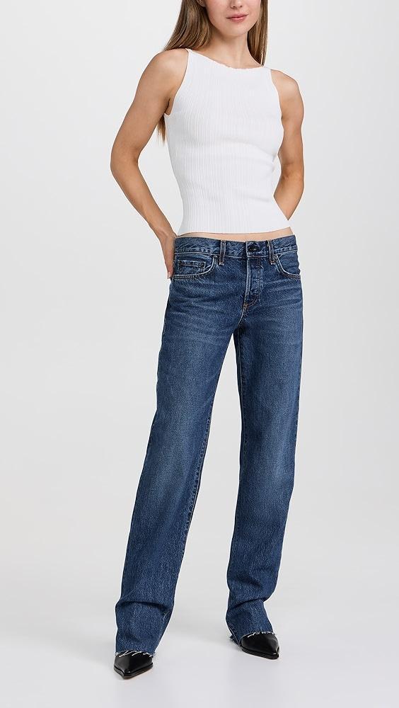 ASKK NY Long Low Rise Straight Jeans | Shopbop Product Image