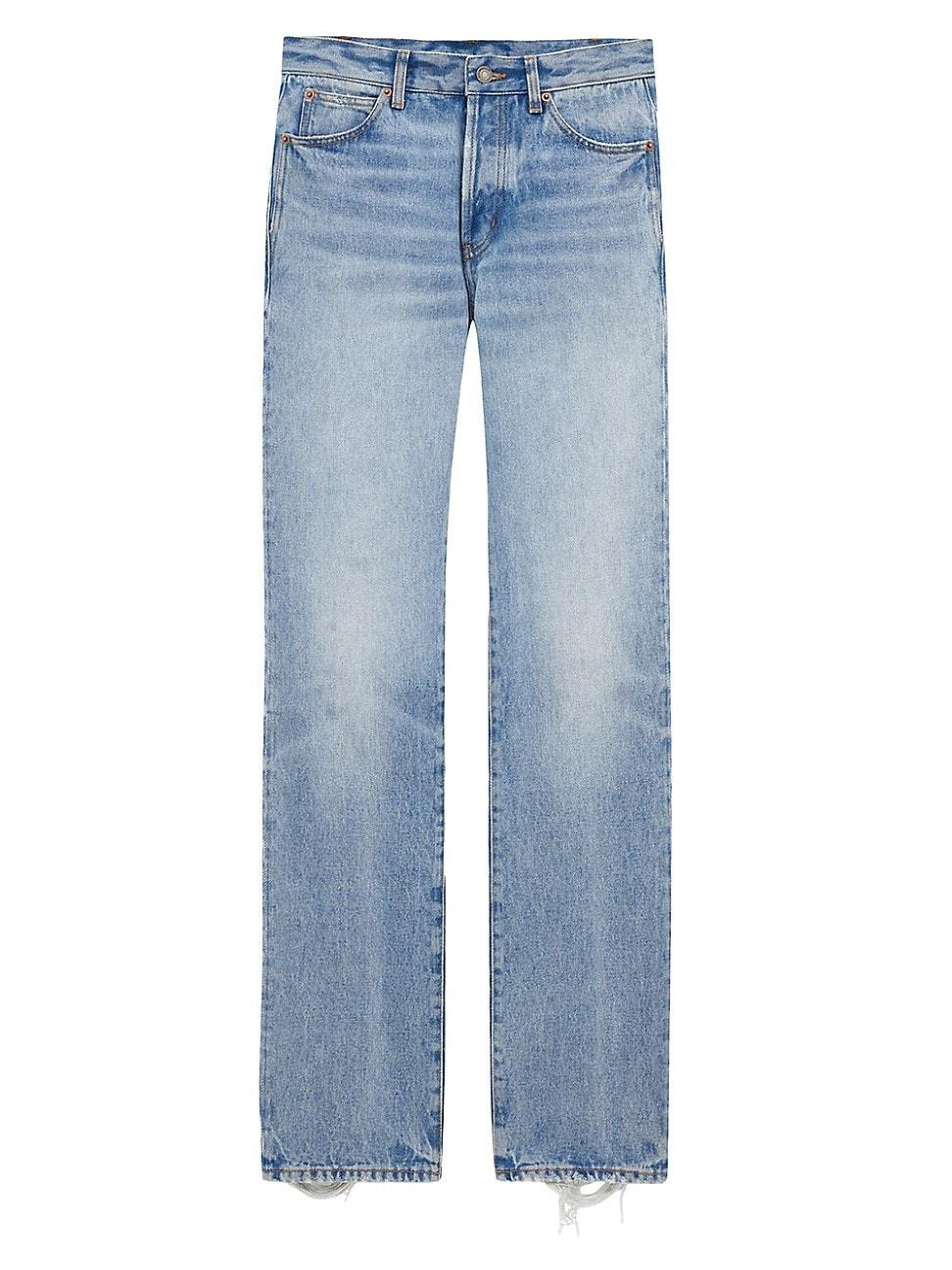 Womens Low-Rise Jeans in Sicily Denim product image