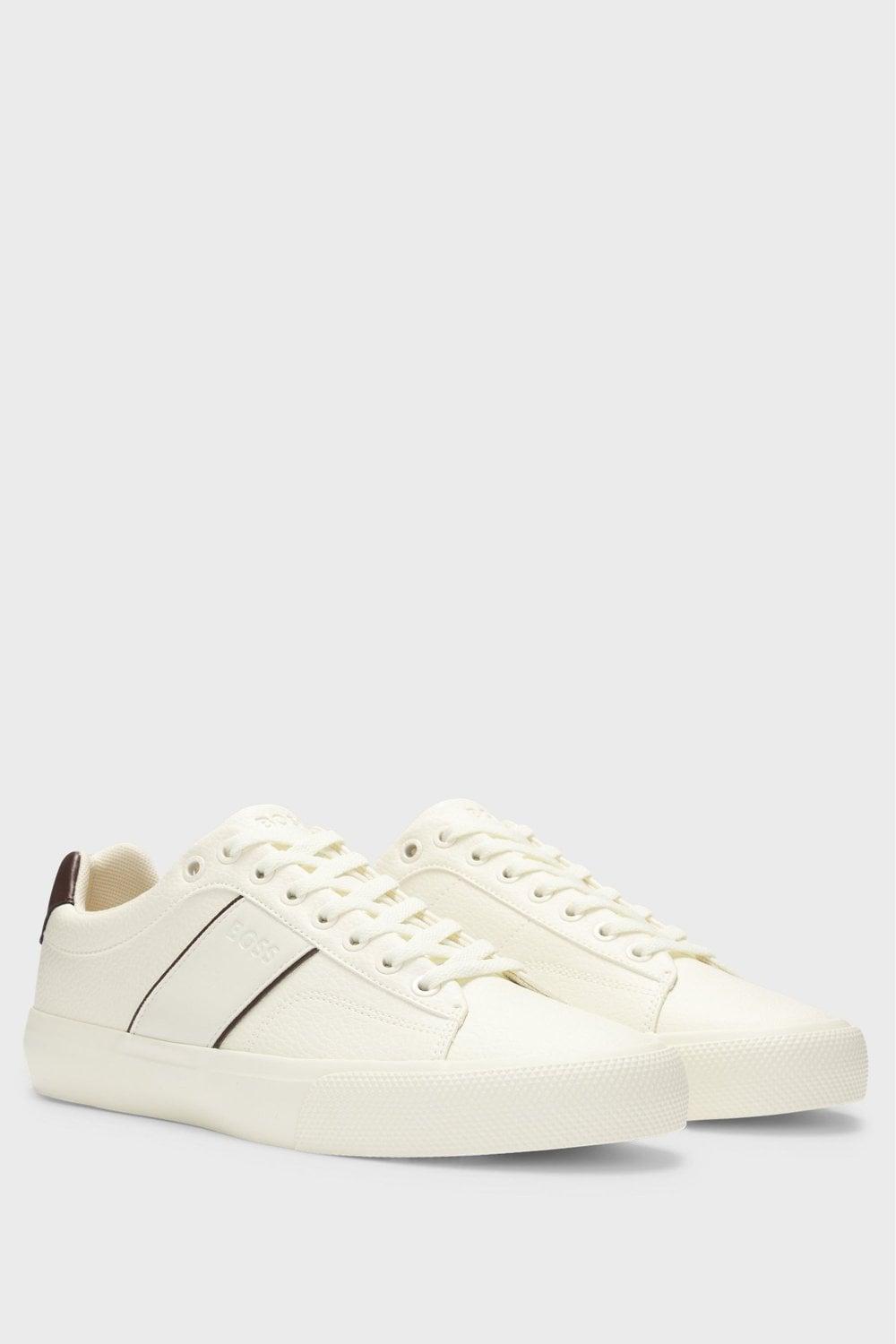 Boss Aiden Low Top Sneakers In White Product Image