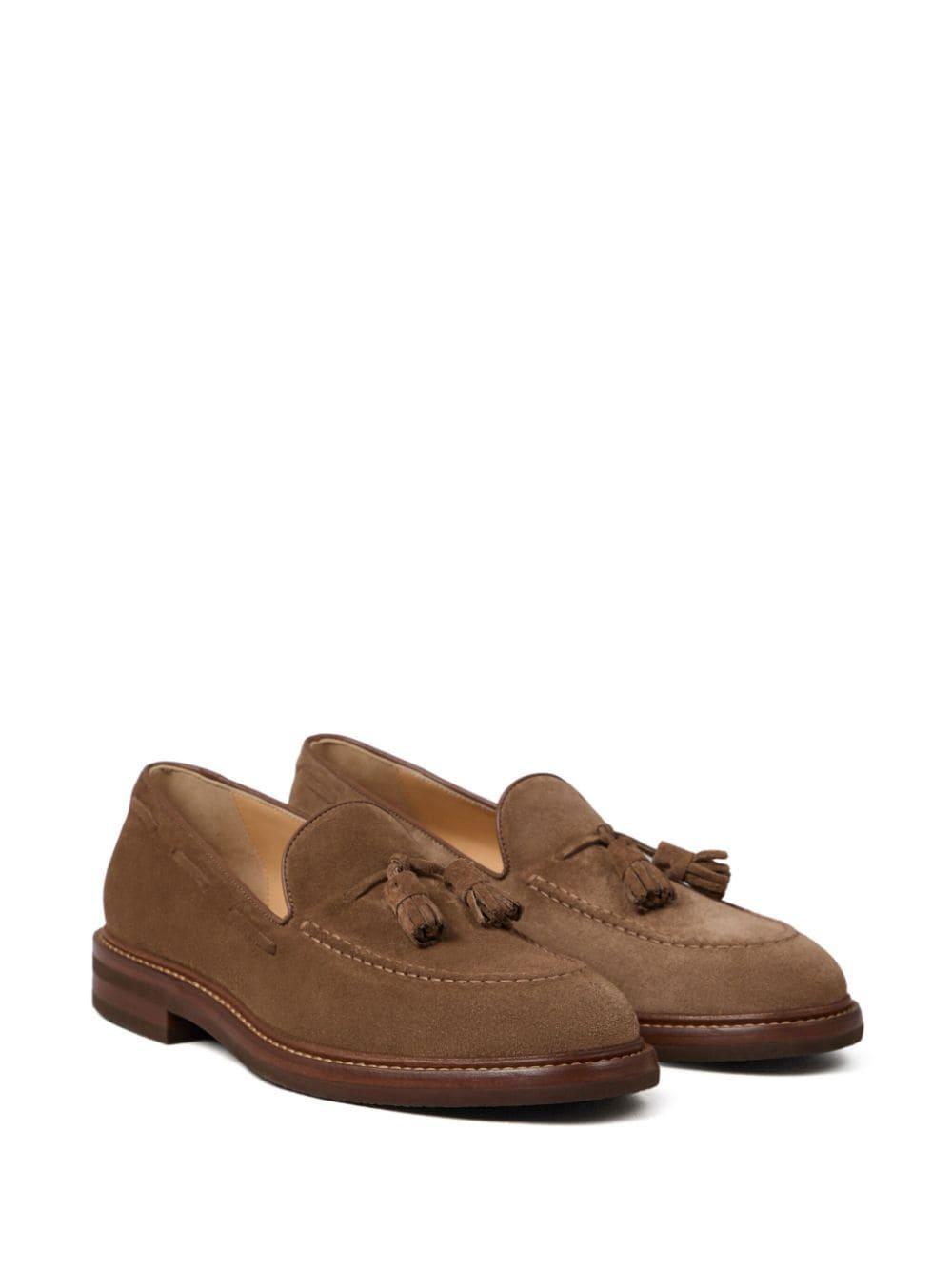 Suede Loafers In Brown Product Image