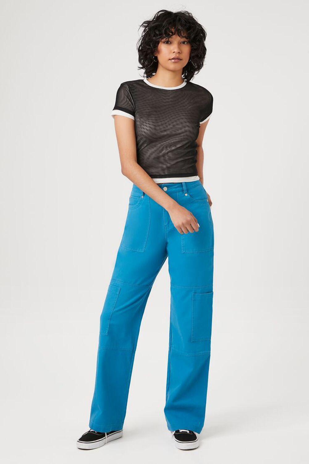 Mesh Cropped Combo Tee | Forever 21 Product Image