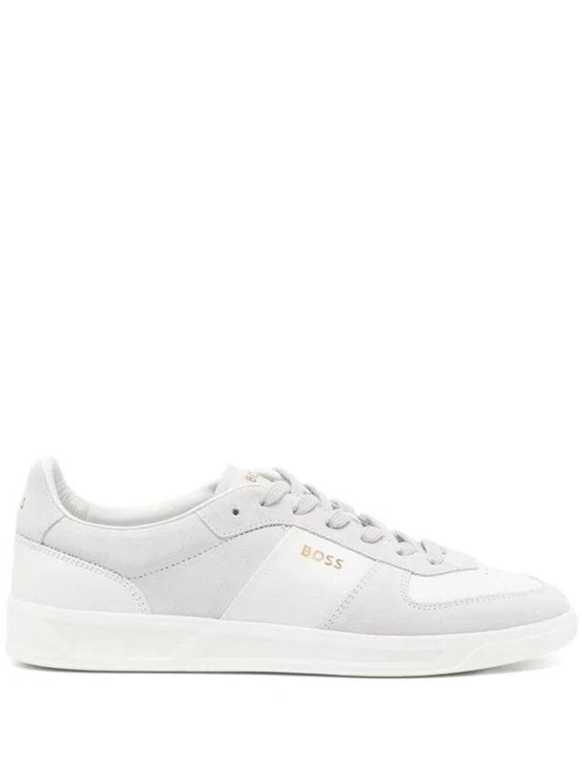 HUGO BOSS Lace-up Trainers In White Product Image