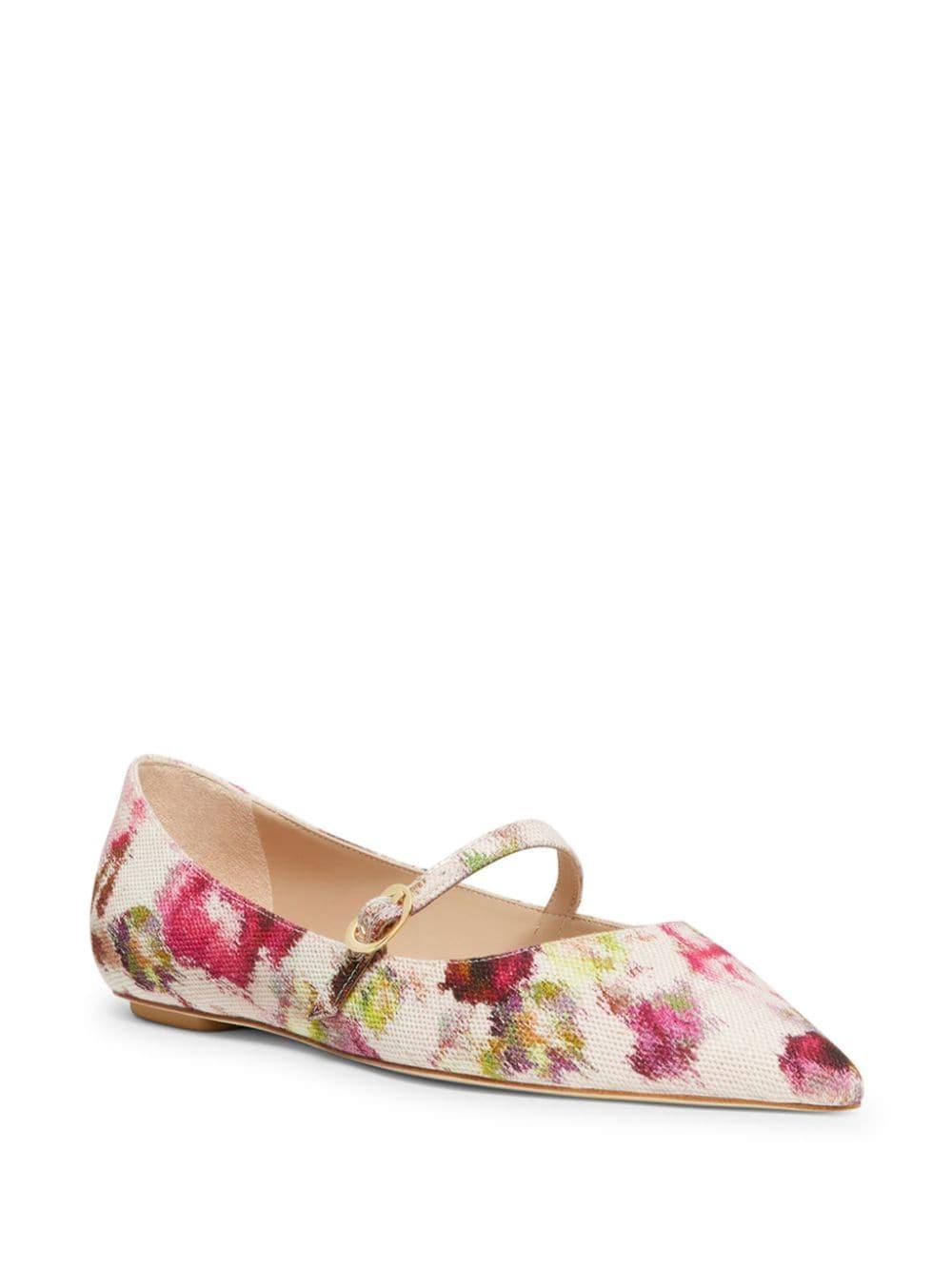 Emilia Abstract Mary Jane Ballerina Flats In Neutrals Product Image