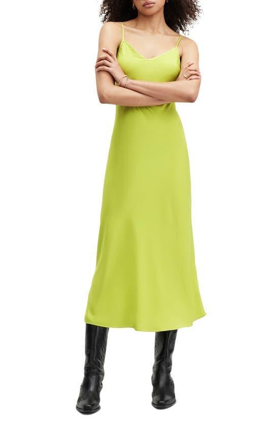 Bryony Slipdress In Zest Lime Green Product Image