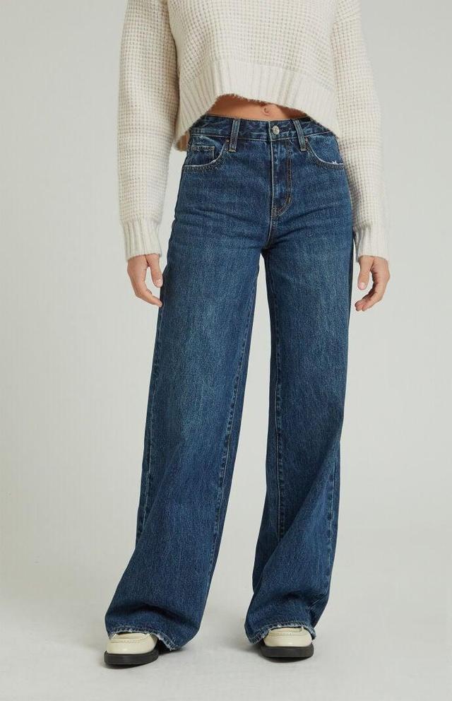 Womens Jessie Dark Indigo High Waisted Baggy Jeans Product Image