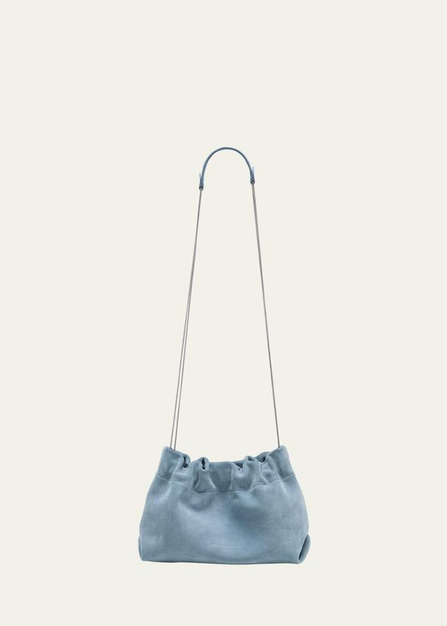 Womens Suede Soft Bag With Precious Chain Product Image