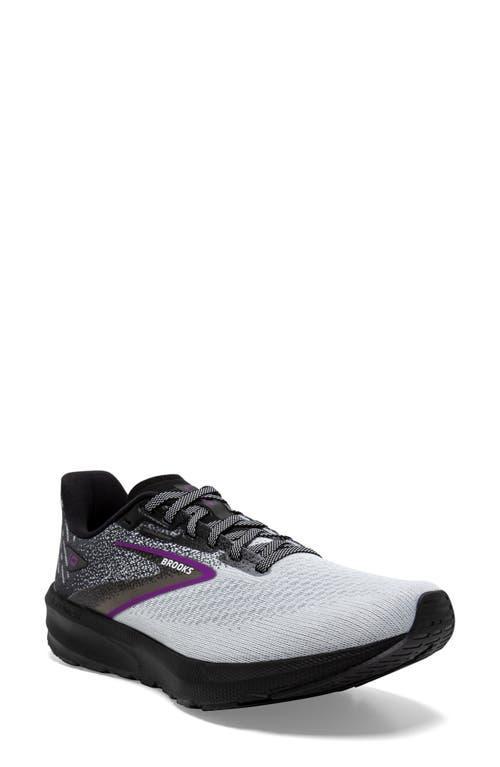 Brooks Launch 10 (Black/White/Violet) Women's Shoes Product Image