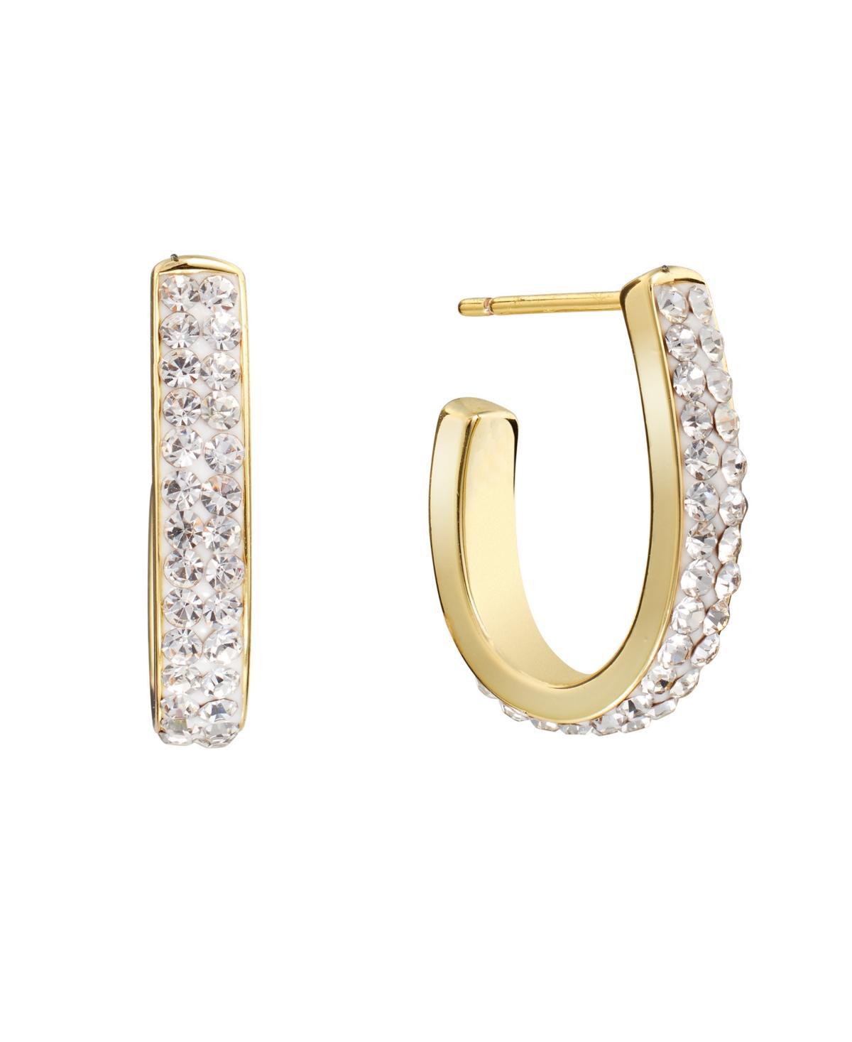 Womens Crystals J Post Hoop Earrings Product Image