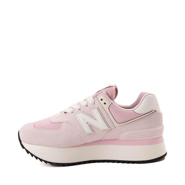 Womens New Balance 574+ Athletic Shoe - Mid-Century Pink / Pink Granite / Linen Product Image