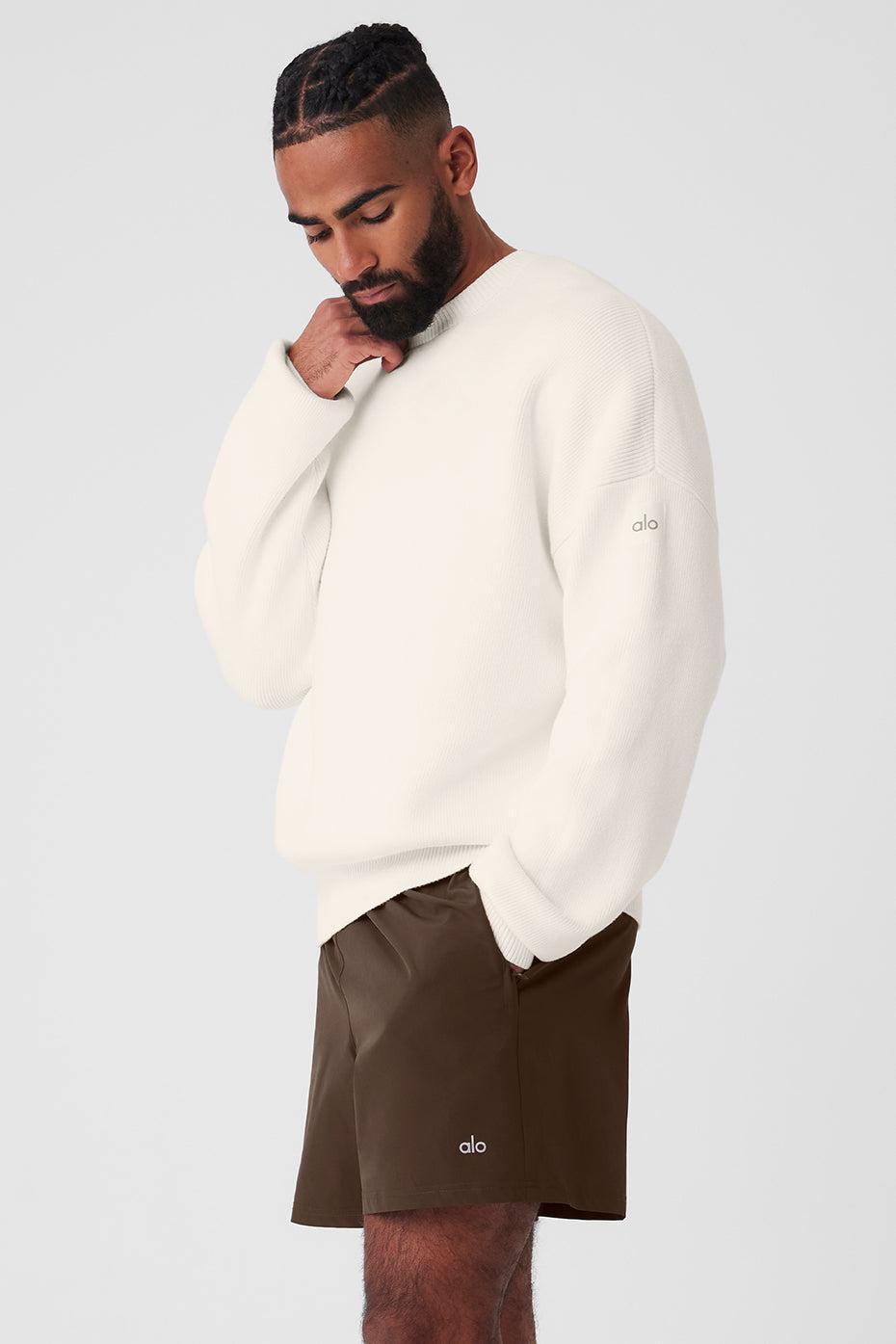 Scholar Crew Neck Sweater - Ivory Male Product Image