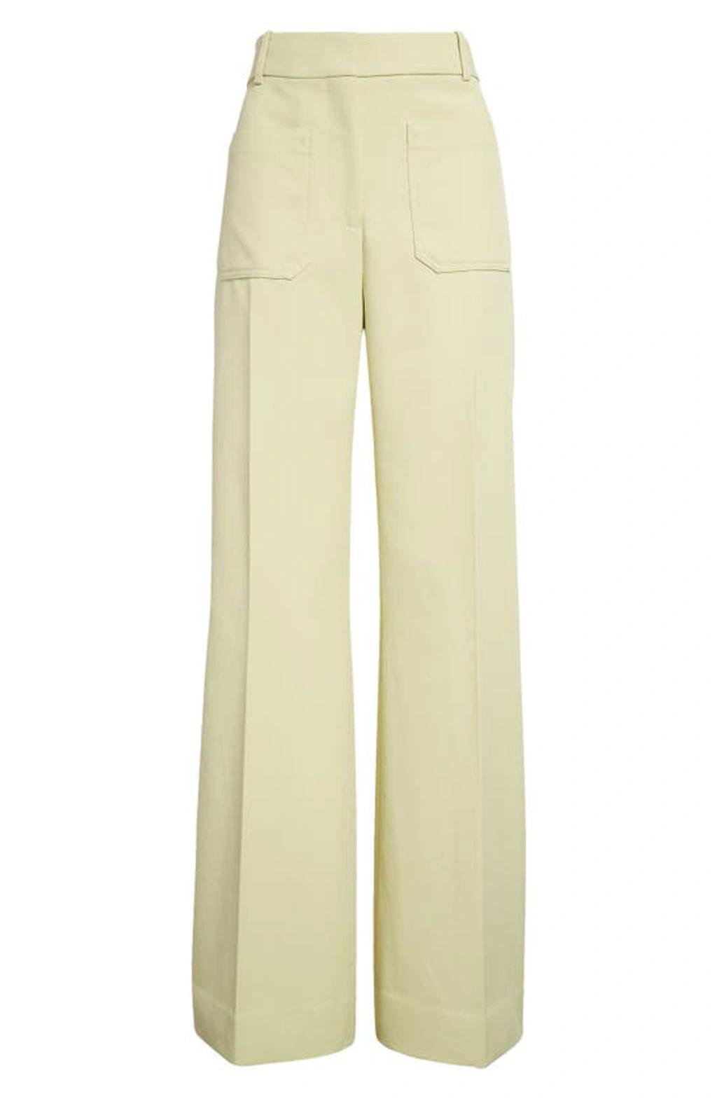 Alina Tailored Flared Trousers In Green Product Image