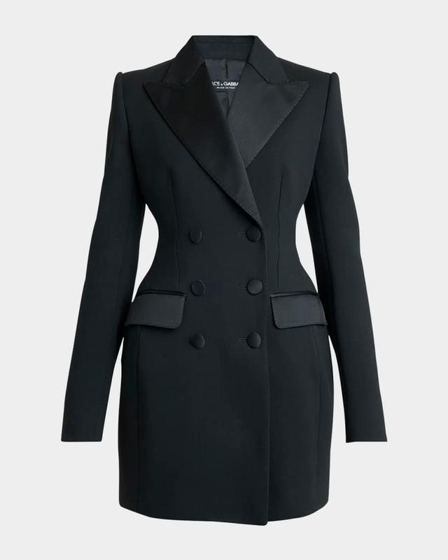 Tuxedo Double-Breasted Mini Jacket Dress Product Image