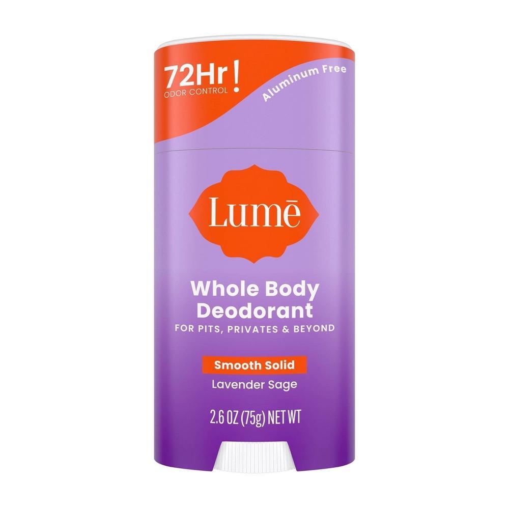 Lume Whole Body Women's Deodorant - Smooth Solid Stick - Aluminum Free - Lavender Sage Scent - 2.6oz Product Image