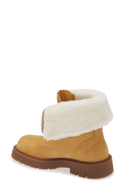 BOTTEGA VENETA Haddock Suede Shearling Zip Booties In Beige Product Image