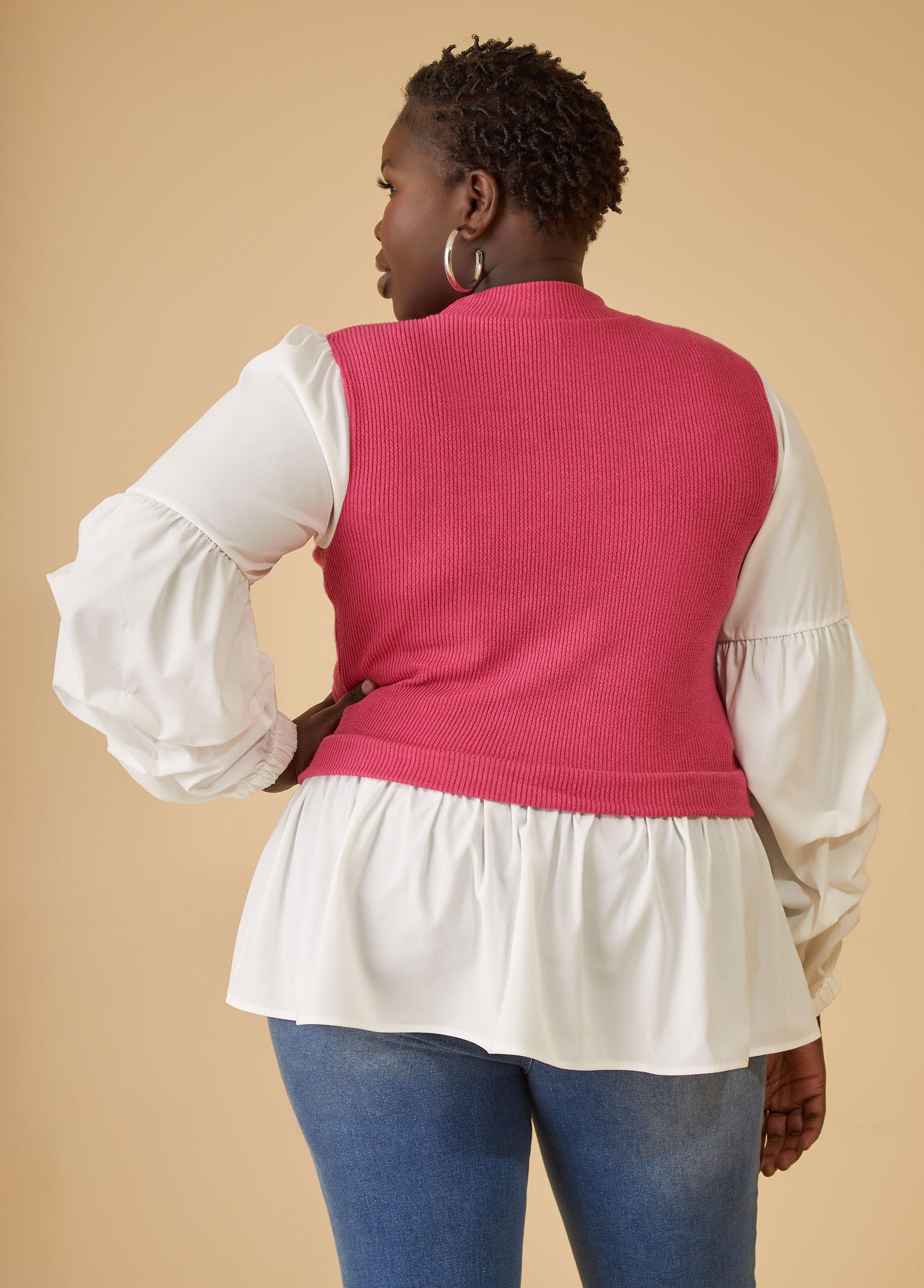 Ruched Paneled Ribbed Top Product Image