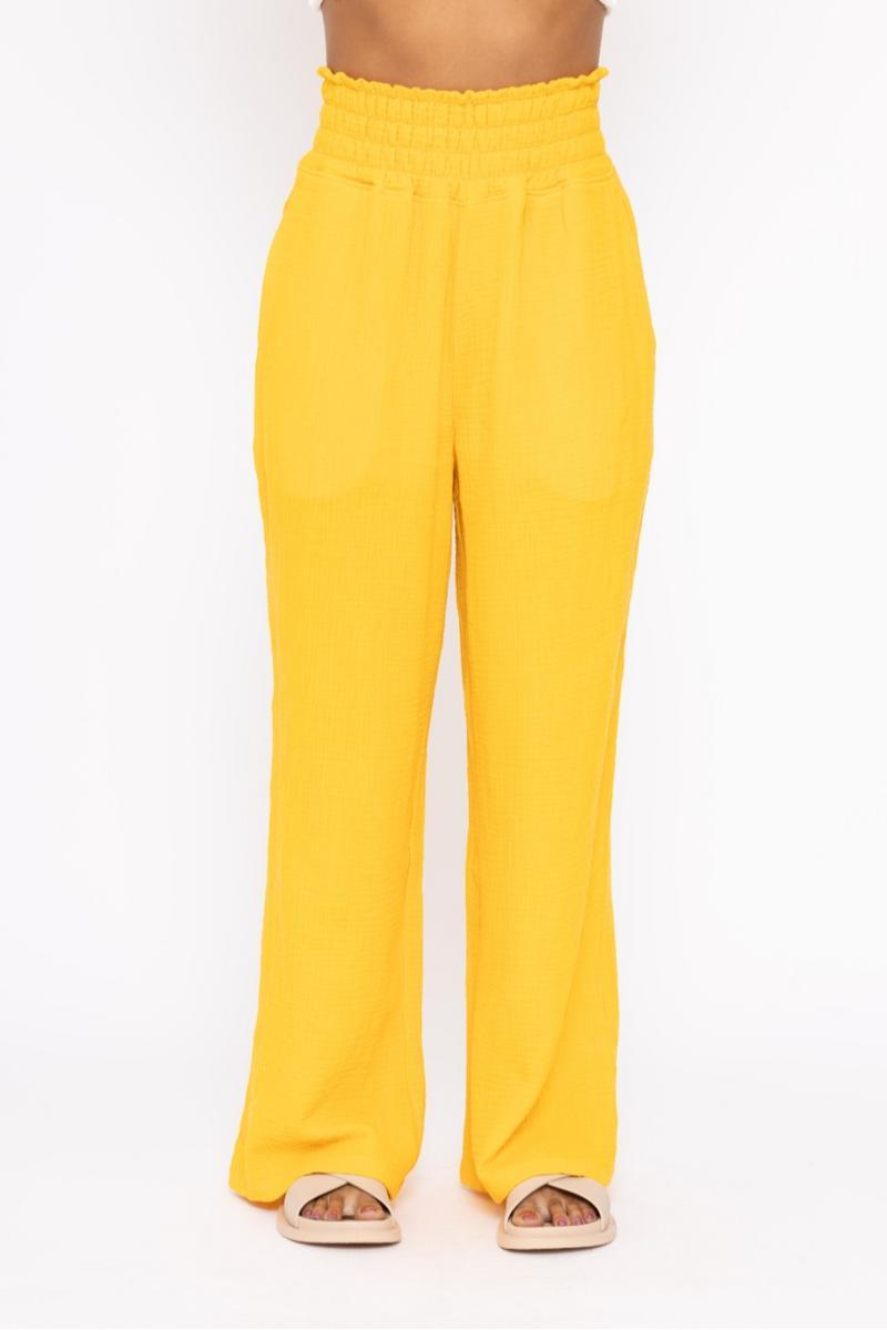 Cotton Gauze Wide Leg Pant Product Image