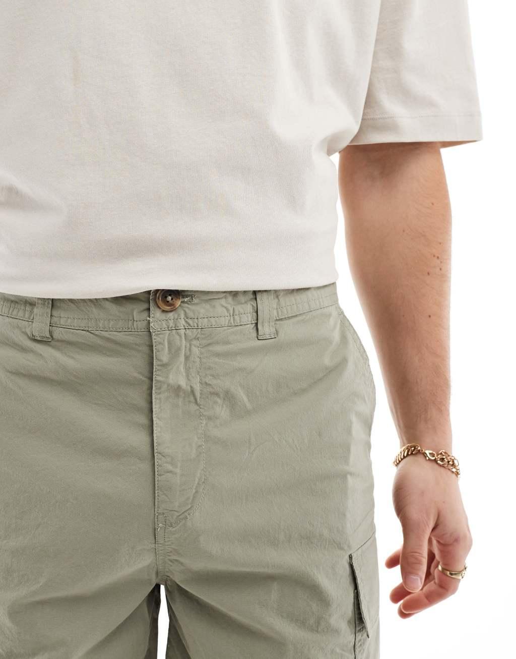 Selected Homme cargo short in khaki Product Image