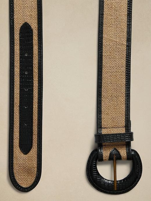 Riviera Linen + Leather Belt Product Image