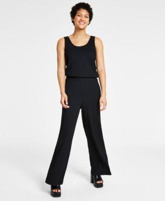 Bar Iii Womens Textured Tank Top Wide Leg Pants Created For Macys Product Image