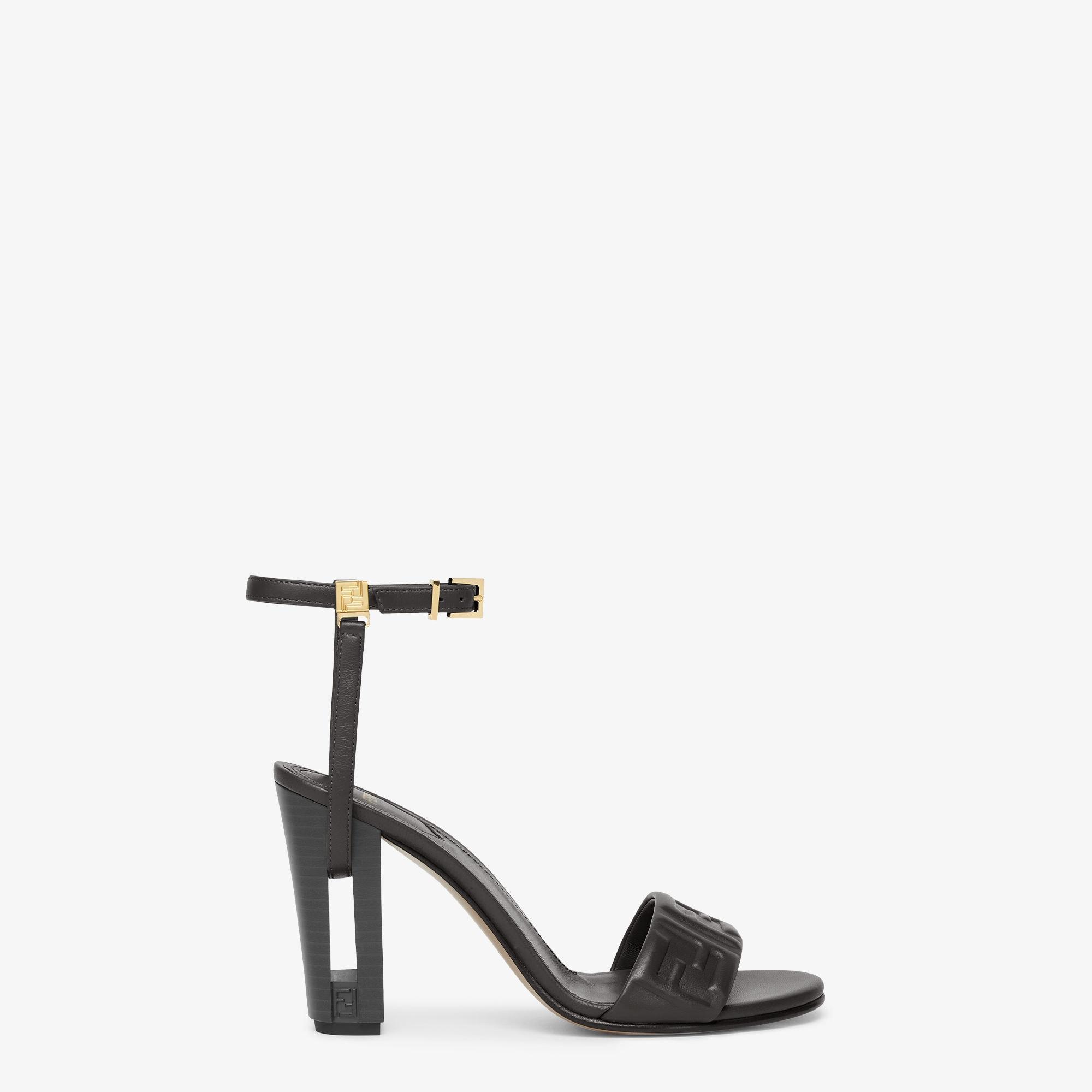 DelfinaGreen FF nappa leather high-heeled sandals product image