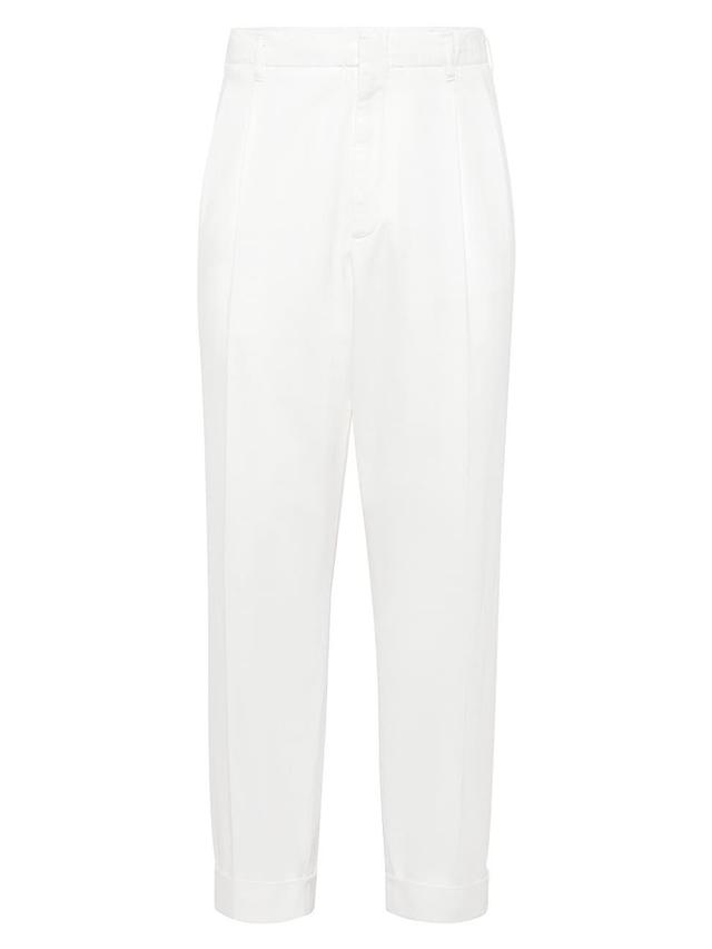 Mens Relaxed Fit Trousers in Twisted Cotton Gabardine Product Image