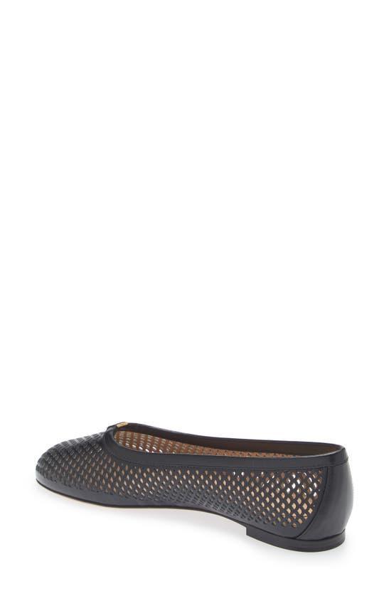 Marcie Leather Ballerina Flats In Black Product Image