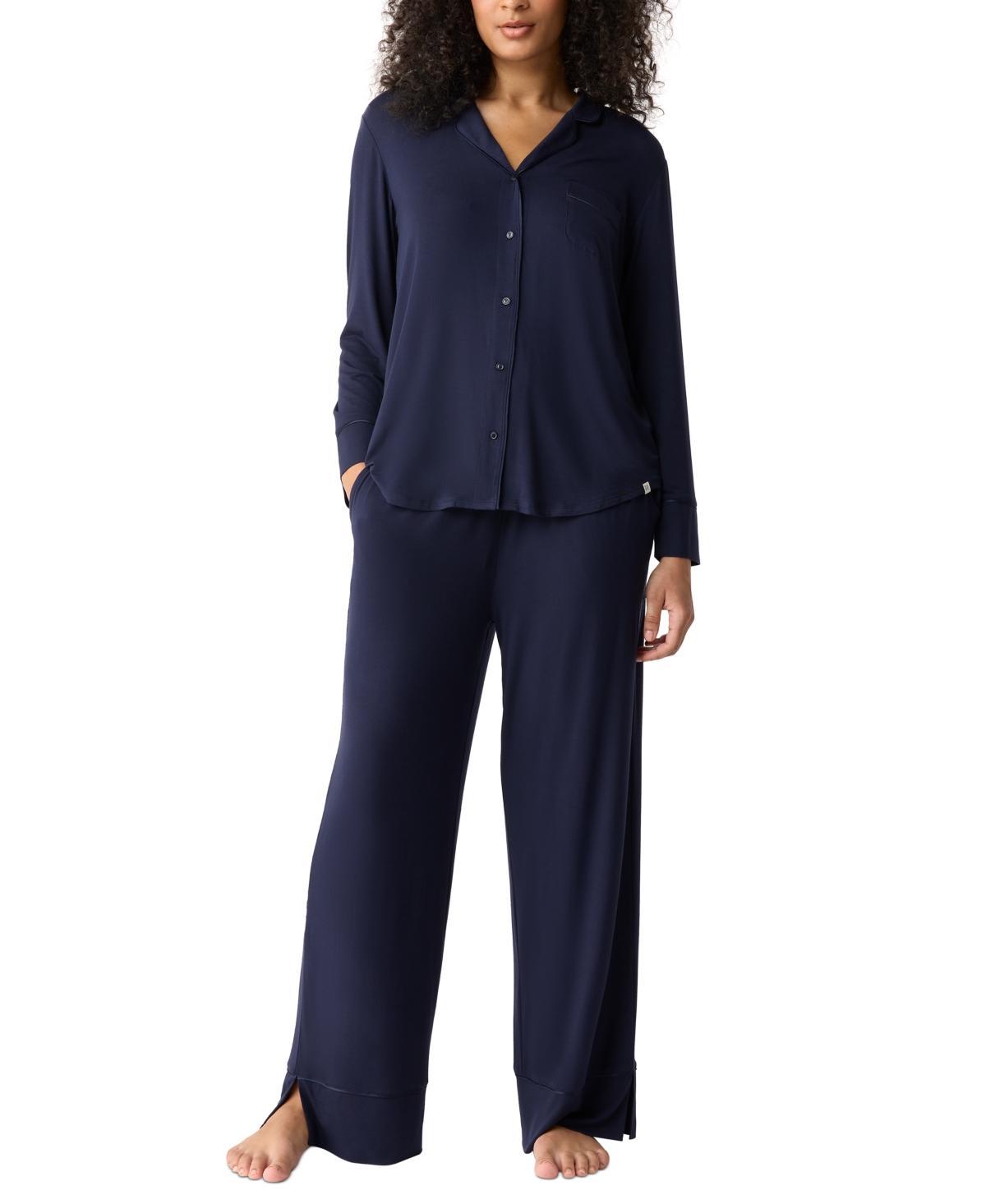 Gap GapBody Womens 2-Pc. Notch Collar Pajama Set Product Image