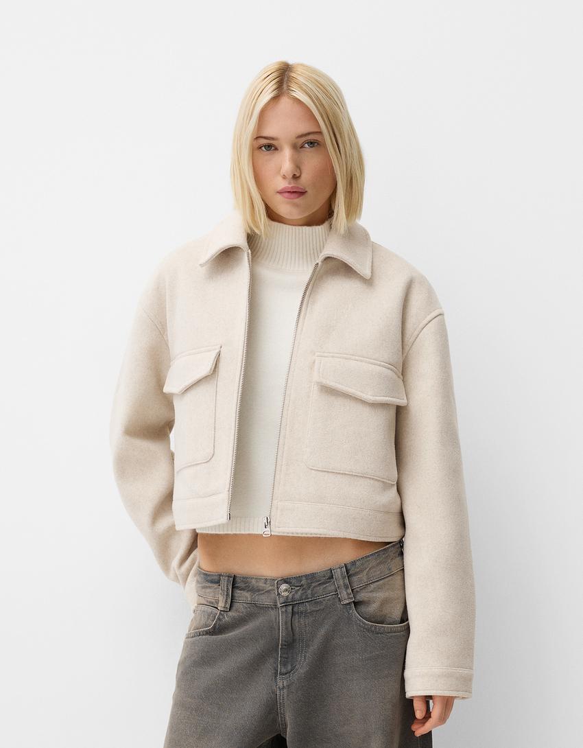 Soft cropped jacket product image