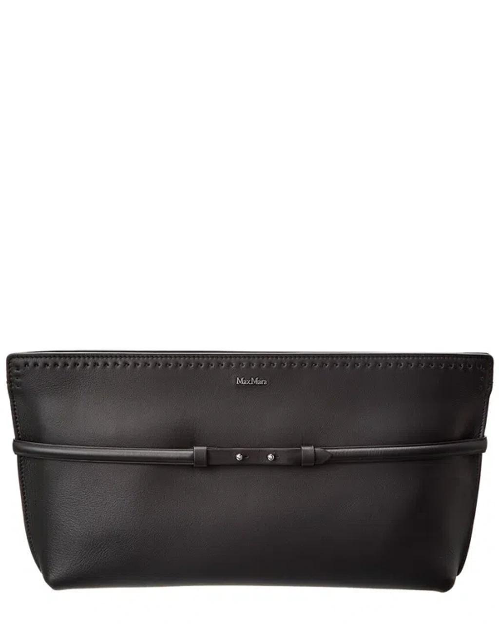 Leather Archetipo Clutch In Black product image